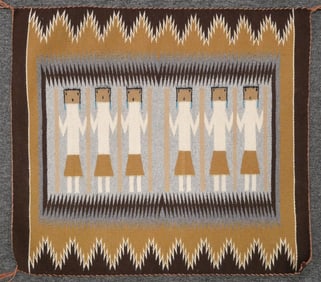 Vintage Navajo Yei Pictorial Rug