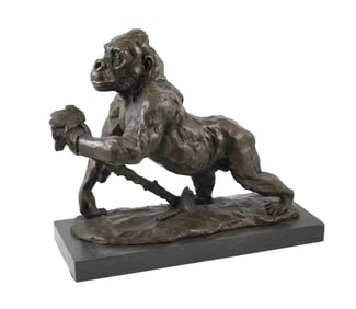 REMBRANDT BUGATTI Bronze Gorilla