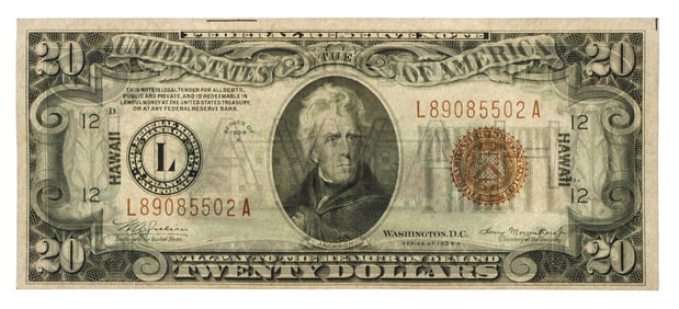 Hawaii Silver Certificate $20