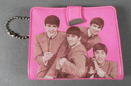 Beatles Wallet, 1960s Ramat Pink Vinyl