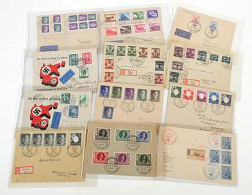 WWII: (15) German Covers Stamps Postmarks