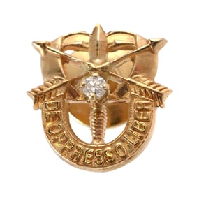 Special Forces 14K Gold Tie Tack, Gen. Yarborough