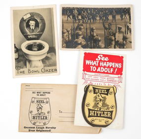 WWII: (3) Hitler Mussolini Postcards