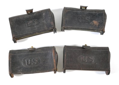 Indian Wars: (4) McKeever Cartridge Boxes