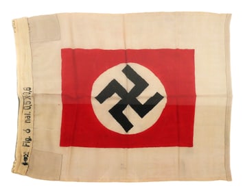 WWII: Rare Kriegsmarine Harbor Pilot Boat Flag