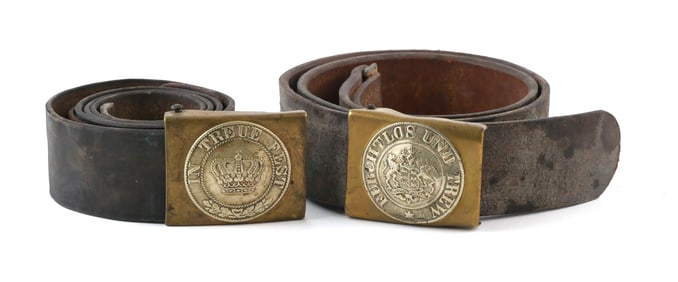 WWI: (2) German Belts & Buckles