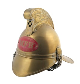 Brass Mildura Fire Brigade Helmet