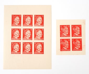 WWII: Operation Cornflakes Panes of Stamps