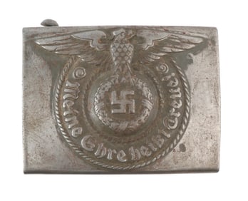 WW2: Enlisted SS Belt Buckle, Rodo Marked