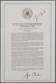 George W. Bush Signed 9/11 Proclamation