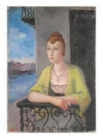 DIETZ EDZARD Painting Woman Balcony