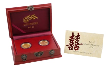 2008 GOLD US Mint 8-8-08 Double Prosperity Set