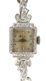14K White Gold Diamond Ladies Watch
