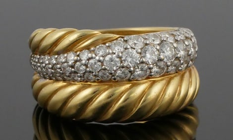 DAVID YURMAN 18K Gold Diamond Ring