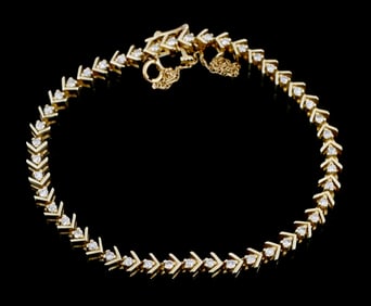 14K Gold Diamond Tennis Bracelet
