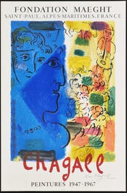 MARC CHAGALL Signed Exhibition Lithograph