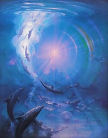 JOHN PITRE Dolphin Lithograph