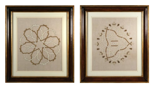 (2) TROWBRIDGE Metal Embroidery Pattern Artworks