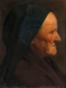19th c. Portrait of Old Woman