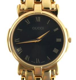 Gucci 3400M Gold-Tone Quartz Watch w/ Box & Links