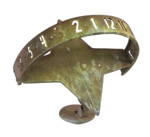 GARRET THEW Studios Bronze Sundial Time Marker