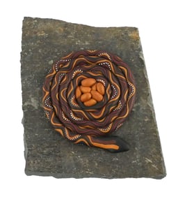 Australian Sculpture Snake With Eggs