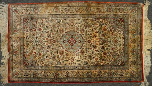 Chinese Silk Tabriz-Style Rug, 3' x 5'