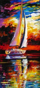 DANIEL WALL Sailboat Painting