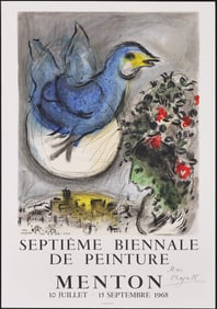 MARC CHAGALL Signed Exhibition Lithograph