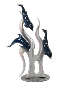 Werner Holzbaur Dolphin Sculpture 37"