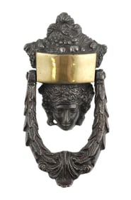 Cast Iron Dionysus Door Knocker