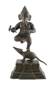 Indian Bronze Dancing Ganesha