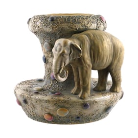 Amphora Austria Elephant Art Pottery Vase