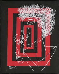 ROLANDO LOPEZ DIRUBE Gouache, Cuban