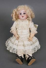 Antique Miniature Cabinet Doll 10" French