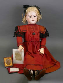 Simon & Halbig 33" Doll 1079 & (2) Period Images