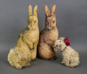 (4) Antique Stuffed Toys