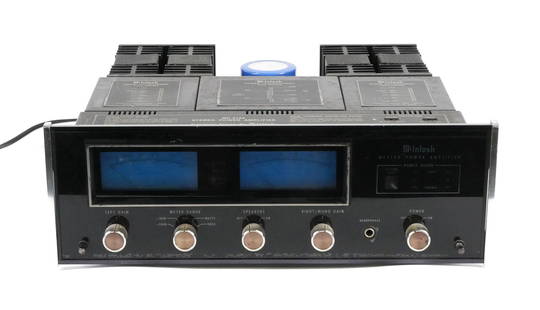 Vintage Mcintosh MC2155 Amplifier: McIntosh MC2155 solid state stereo power amplifier, made in the USA by McIntosh Laboratory Inc., Binghamton, NY. Front panel includes dual watt meters, Power Guard indicators, and individual left and