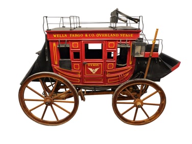 1:2 Scale WELLS FARGO Stage Coach Model, 6' Long