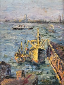HAYLEY LEVER, Oil on Board NYC Painting