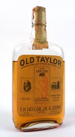 1916 Old Taylor Whiskey Pint, Prohibition Era Bottle