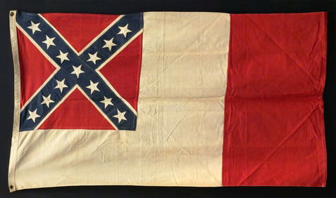 Vintage Confederate States Third National Flag