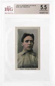1910 Sporting Life JOE TINKER Card BVG 5.5