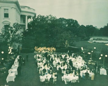LBJ & Lady Bird Johnson, Signed Photo to WH Usher