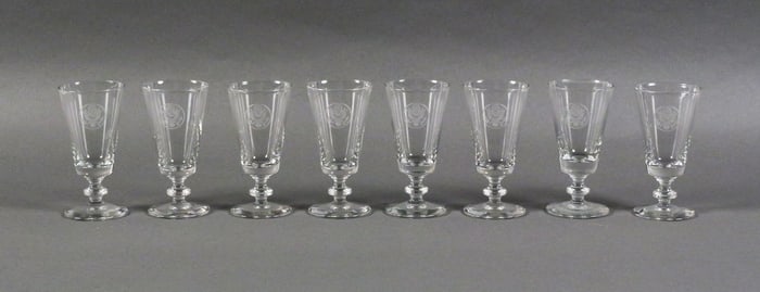 Presidential Seal Sherry or Port Stems, Set of 8