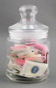 White House Sugar Container, WH Packets