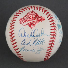 Yankees Signed 1996 WS Ball, Derek Jeter