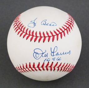 Yogi Berra Don Larsen Signed Baseball JSA