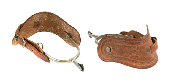 Pair of Wescott & Sons Spurs with Straps