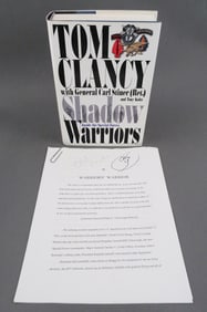 Tom Clancy Signed Book, Gen. Yarborough Draft